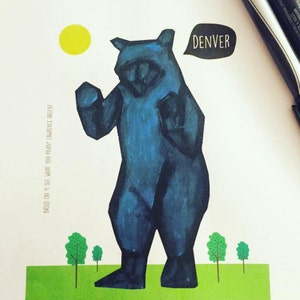 Carte de vœux Blue Bear