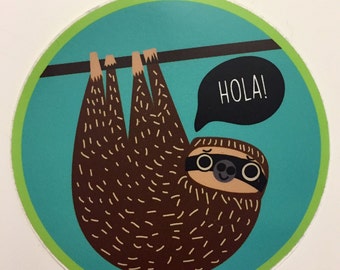 Hola Sloth Sticker