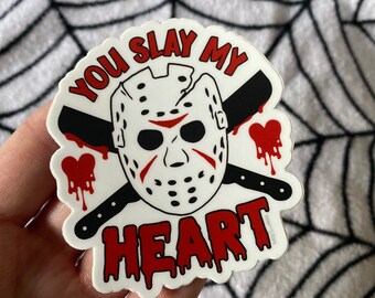 You slay my heart - Sticker - Slasher Sticker - Valentijnsdag Sticker