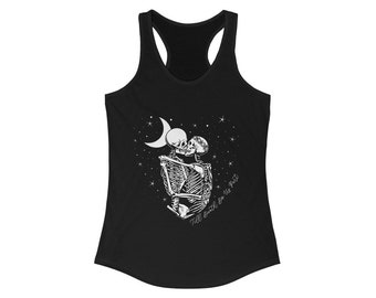Till Death Do Us Part Kissing Skeletons - Racerback Tank