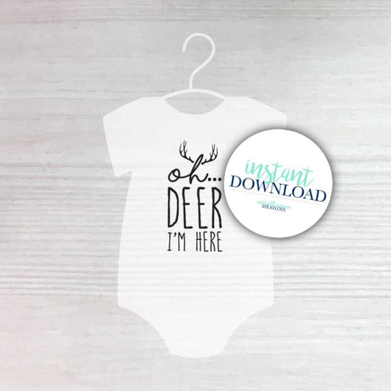 Download Oh Deer I'm Here Antlers SVG FILE Digital Download | Etsy