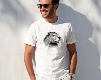 Shirt bever, cadeau-idee bever, T-shirt bever, T-shirt bever, cadeau voor beverliefhebber