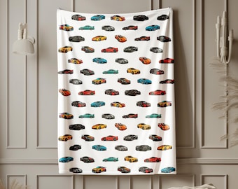 Car Blanket, Car Gift Idea, Velveteen Blanket, Gift for Car Lover