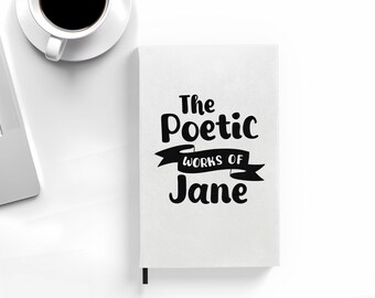 Author Notebook, Author Journal, Ruled Line Pages, Gift Idea, Gratitude Journal, Memory Book, Leatherette Journal, Gift for Author