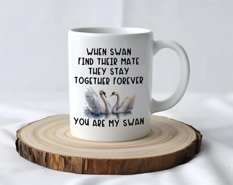 Swan Mug, Coffee Mug, Swan Gift Idea, Coffee Cup, Gift for Swan Lover