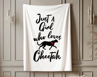 Cheetah Blanket, Cheetah Gift Idea, Velveteen Blanket, Gift for Cheetah Lover