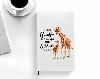 Giraffen Notizbuch, Giraffen Journal, Linierte Seiten, Geschenkidee, Dankbarkeit Journal, Erinnerungsbuch, Kunstleder Journal, Geschenk für Giraffen Liebhaber