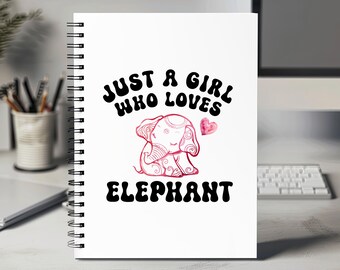 Elefant Notizbuch, Elefant Journal, linierte Seiten, Geschenkidee, Dankbarkeit Journal, Kunstleder Journal, Geschenk für Elefanten Liebhaber