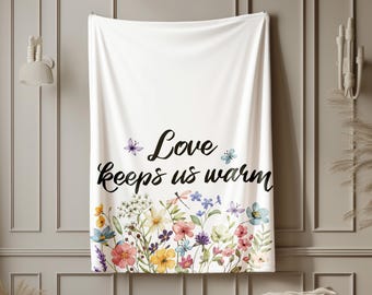 Bridal Shower Blanket, Bridal Shower Gift Idea, Velveteen Blanket, Gift for Bridal Shower