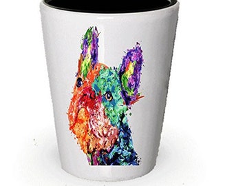 Multicolor French Bulldog Shot Glass- Dog Shot Glasses