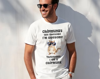 Maglietta Chipmunk, idea regalo Chipmunk, maglietta Chipmunk, maglietta Chipmunk, regalo per gli amanti dei Chipmunk