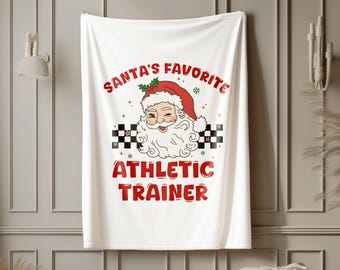 Athletic Trainer Blanket, Athletic Trainer Gift Idea, Velveteen Blanket, Gift for Athletic Trainer