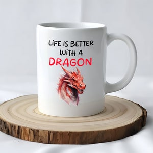 Dragon Mug, Dragon Gift Idea, Gift for Dragon Lover, Funny Gift Idea