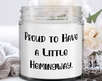 Reusable Hemingway Cat Candle, Proud To Have A Little Hemingway., Cheap Gifts For Cat Lovers, Christmas Gifts