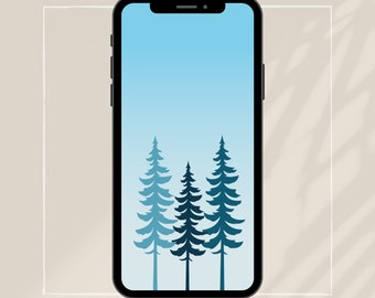 Trees Phone Wallpaper,  iPhone or Android wallpaper, Phone Background Digital Download, Nature wallpaper, Outdoorsy,  Phone Lock screen,
