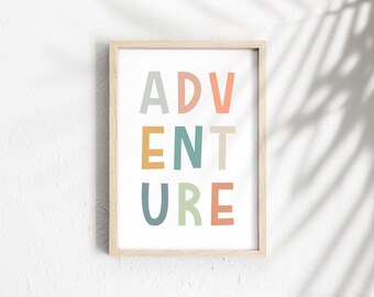 Adventure Print | Nursery print | Boho nursery wall art | Adventure | Outdoorsy print
