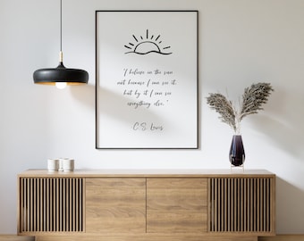 C.S. Lewis Quote Print | Inspirational print | Wall Art | Saying print | Digital Download