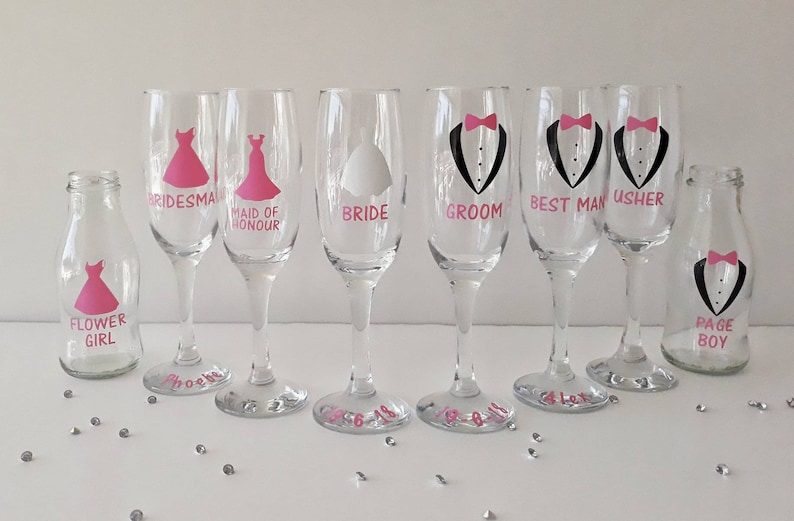 Hen party champagne flutes stag do pint glasses personalised Etsy