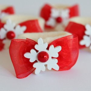 Filz Serviettenring, Weihnachtsserviettenring, Tischdekoration, Tischschmuck, Love Serviettenhalter, Schneeflocke Tischdekoration