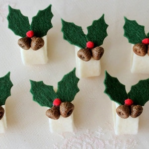 Acorn and Leaf napkin ring, set of 6 napkin rings, Oak Leaf napkin holder, Thanksgiving table, Holiday Table Setting