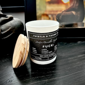 Curse Word Candles - F*ck: (checklist)