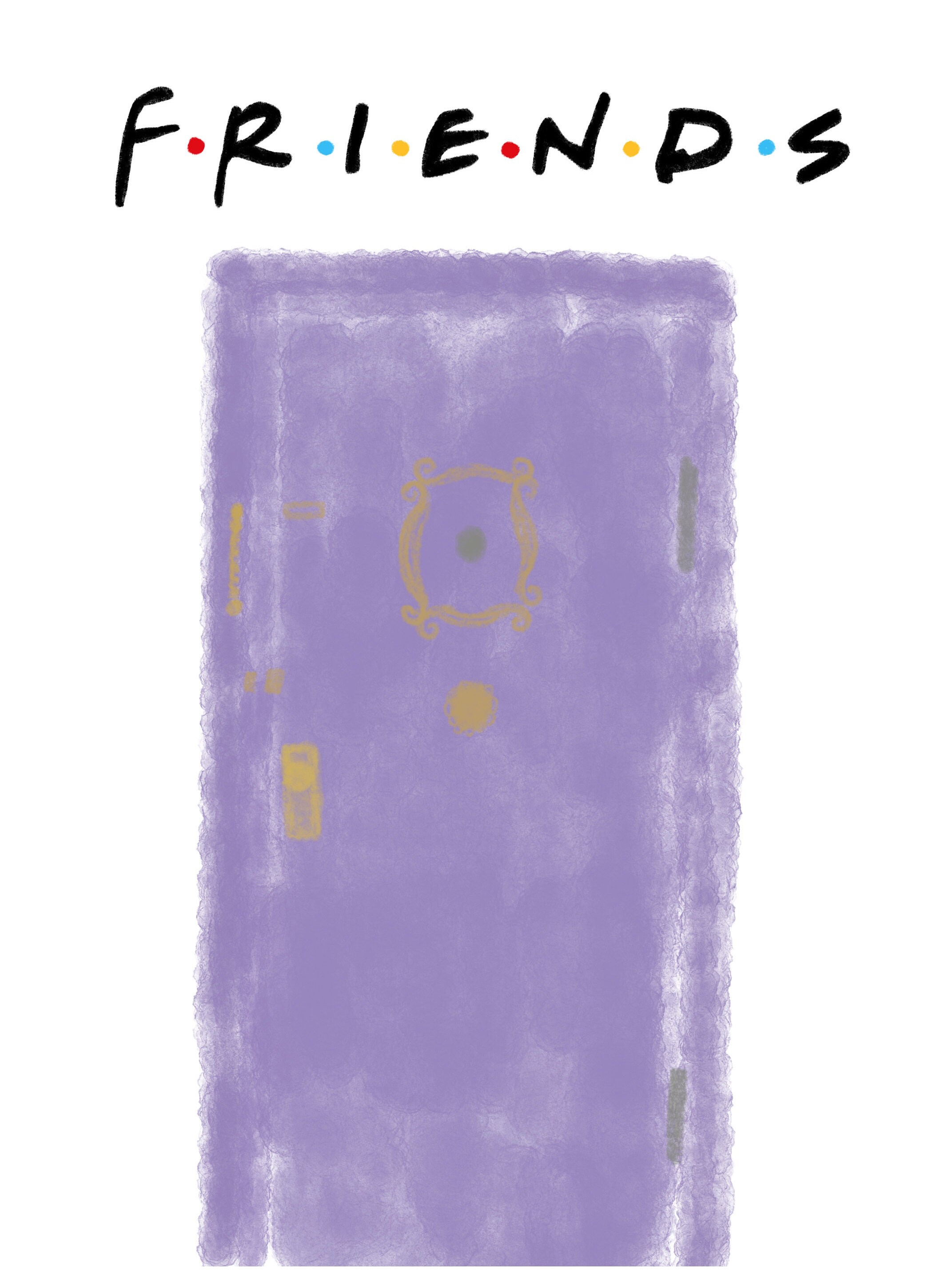 Purple Door//Friends TV Show//Printable Art//Digital Download Etsy