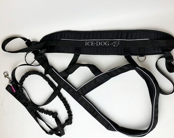 Kit de canicross y seguimiento de perros, arnés de trineo, línea de remolque y cinturón de canicross para todas las razas