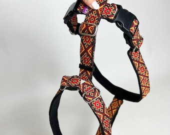 解剖学的ウォーキング犬用ハーネス H型 6点調節