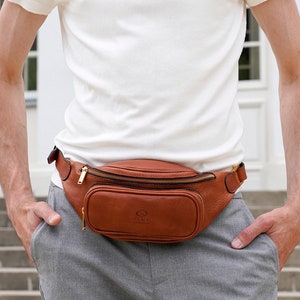 Leder Bauchtasche, Gürteltasche, Vollnarbenleder Gürteltasche, Leder Fanny Pack, Geburtstagsgeschenk für ihn, Geburtstagsgeschenk für Männer