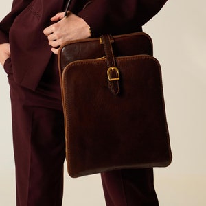 Leather Convertible Backpack Women, Genuine Leather Backpack Shoulder Bag, Leather Backpack Laptop, Christmas  Gift for Her