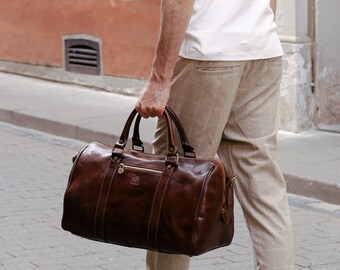 Leather small travel bag clearance
