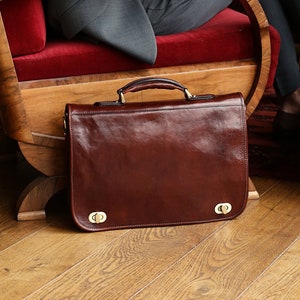 Maletín de cuero, bolso mensajero, bolso para documentos de 15 pulgadas, bolso para computadora portátil, bolso de hombro personalizado, regalo de regreso a la escuela para él, estuche para computadora portátil