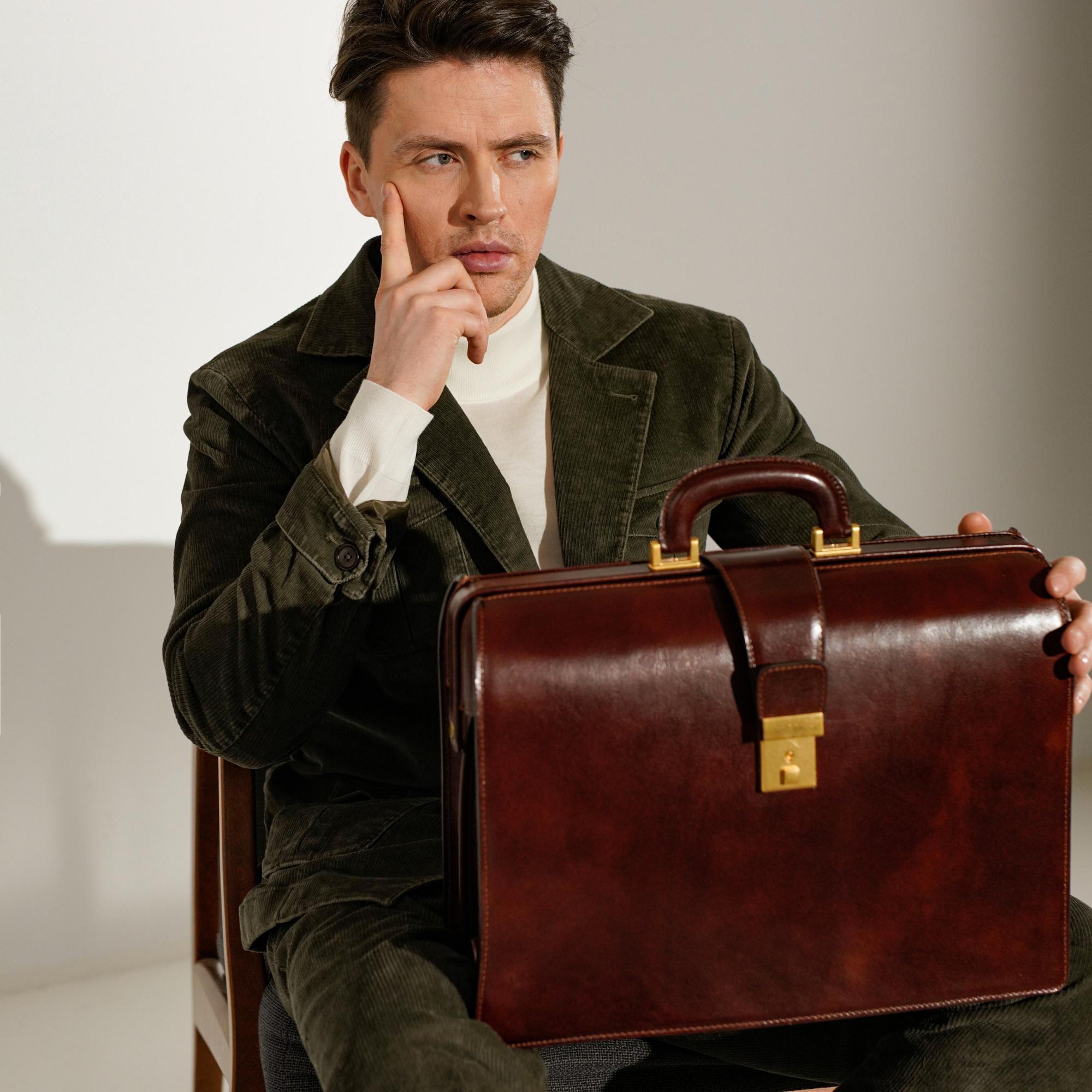 Banuce Leather Legal Briefcase Leather Computer Bag Banuce