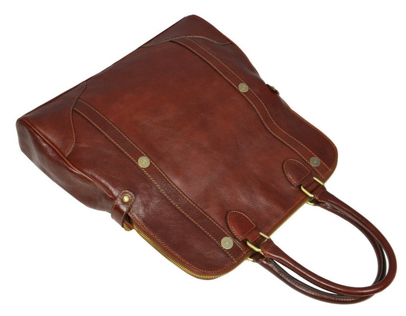 Brown Leather Convertible Backpack Handbag, Tote Bag for Women, Brown Shoulder Bag, Mothers Day Gift image 5