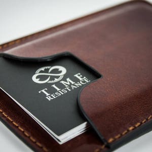 brown leather card case