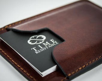 Leather Business Card Case, Personalized Full Grain Leather Card Holder, Credit Card Holder, Birthday Gift, Anniversay Gift for Men