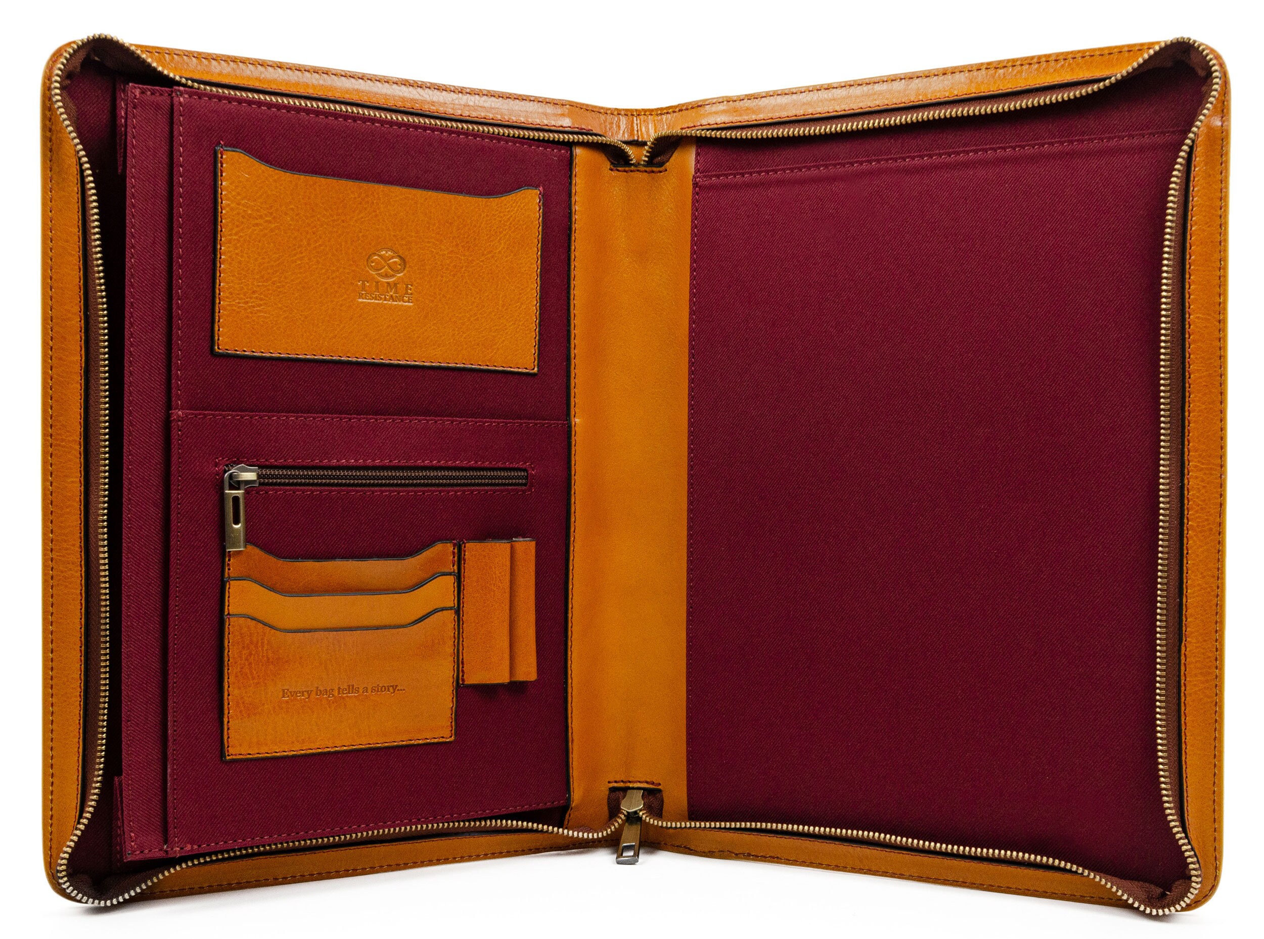 Leather Portfolio With Zipper for Women Leather Padfolio for Etsy UK