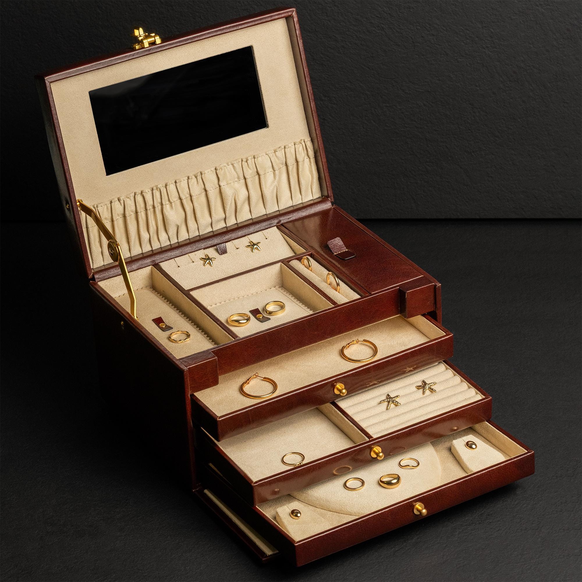 アンセット4箱セット Vintage leather jewelry box - Etsy 日本