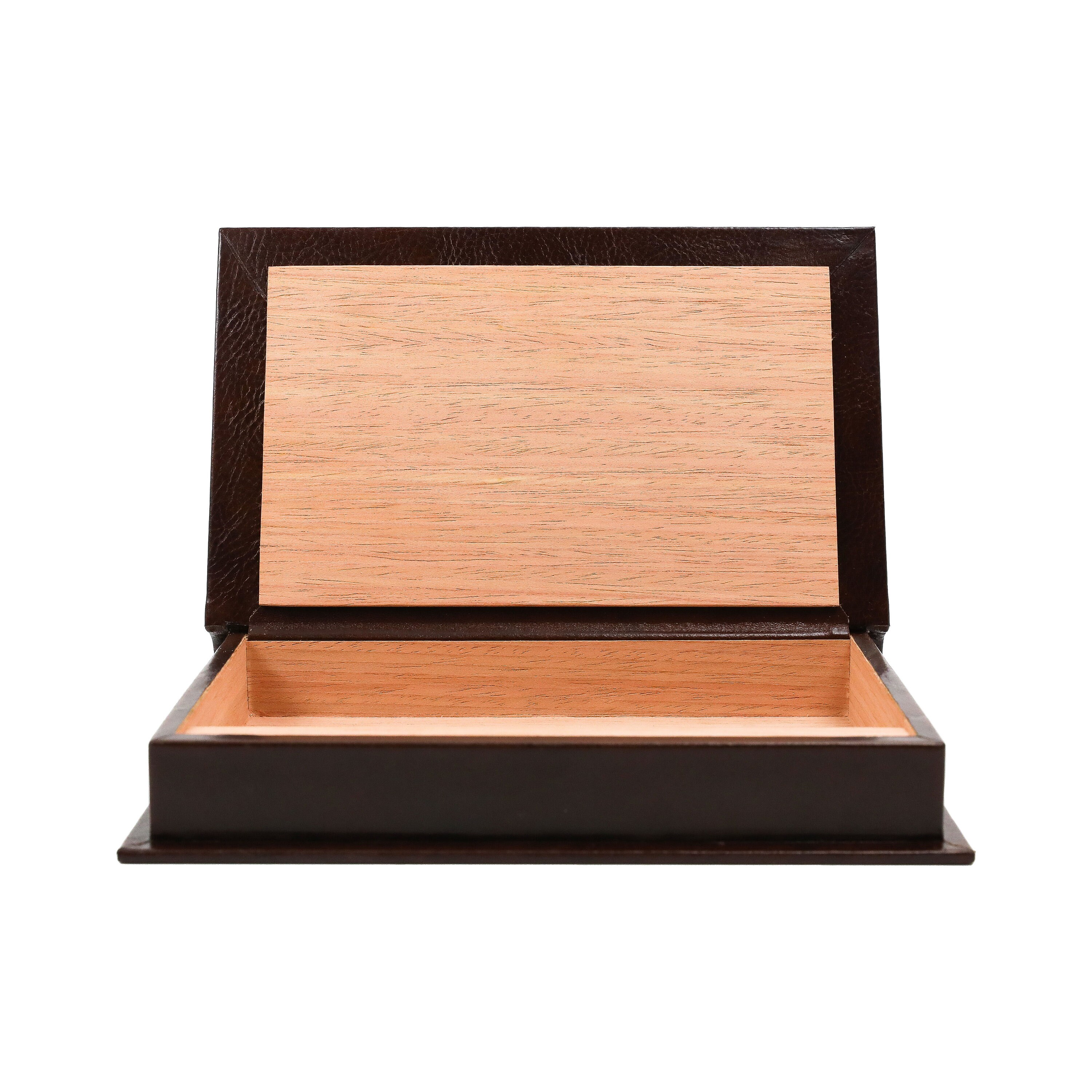 Leather Cigar Box Fullgrain Cigar Case Grooms Gift Box Etsy