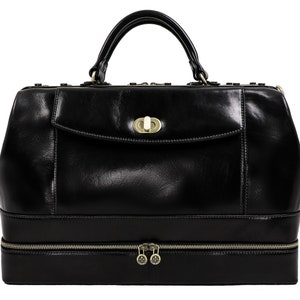 Leather Doctor Bag for Women, Mens Medical Bag, Brown Leather Handbag ...