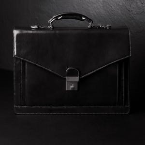 Porte-documents en cuir noir, sac messager, étui pour ordinateur portable 15 pouces, sac d'affaires, portefeuille en cuir, cadeau d'anniversaire pour lui, cadeau promotionnel