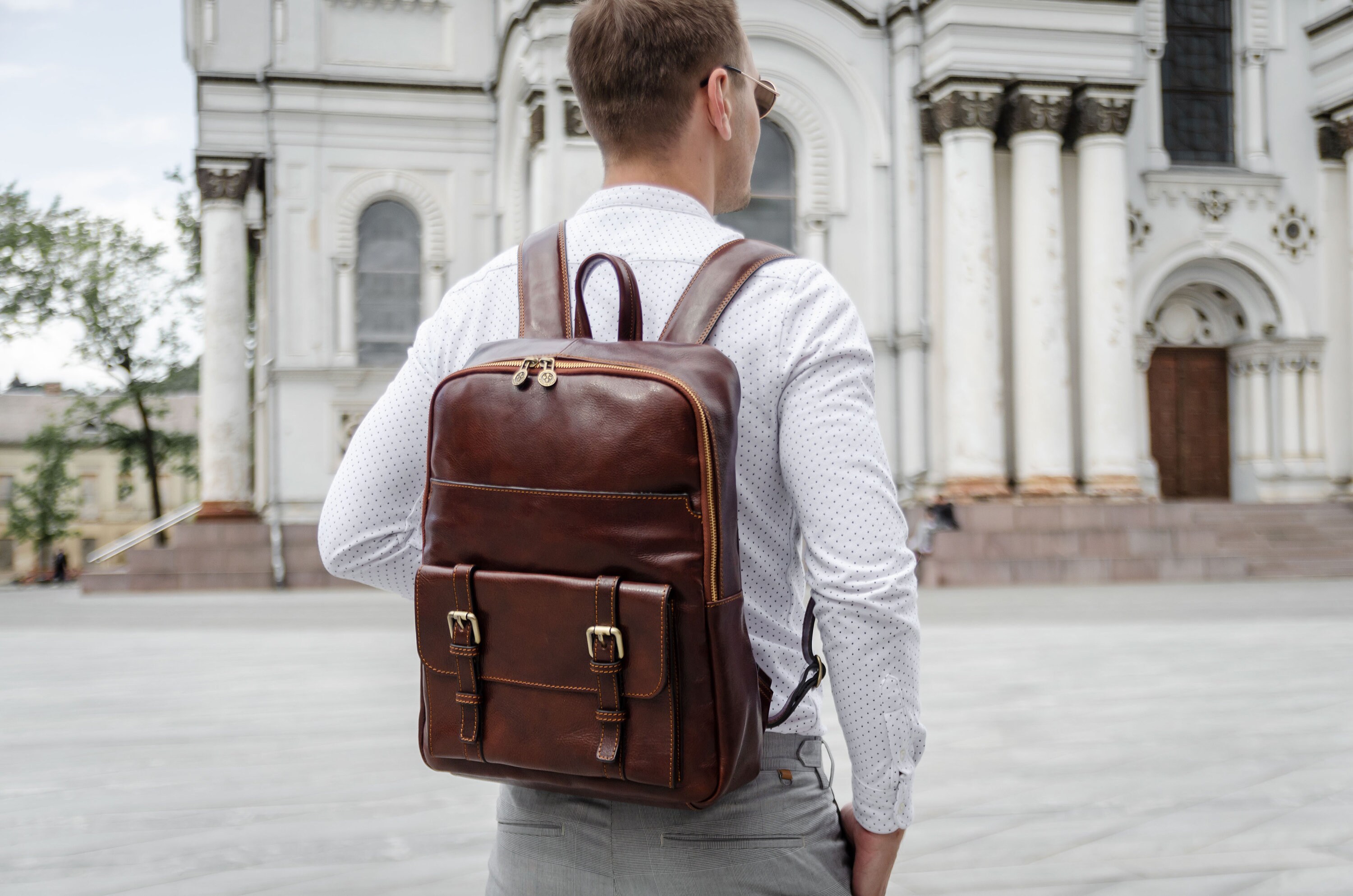 Full Grain Leather Rucksack / Leather 
