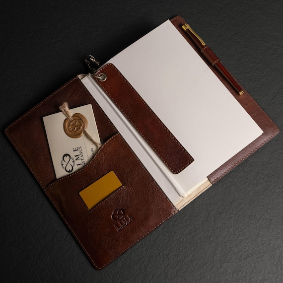 Leather Journal with Refillable A5 Notepad, Leather Writing Journal, Birthday Gift