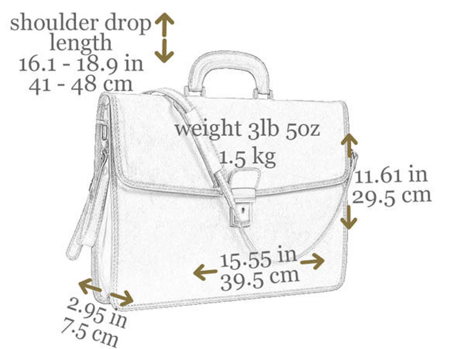 Personalized Leather Briefcase for Men Brown Laptop Bag Etsy