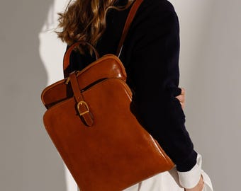 Wandelbarer Lederrucksack-Schultertasche, echter Leder-Rucksack für Frauen, Geschenk für sie