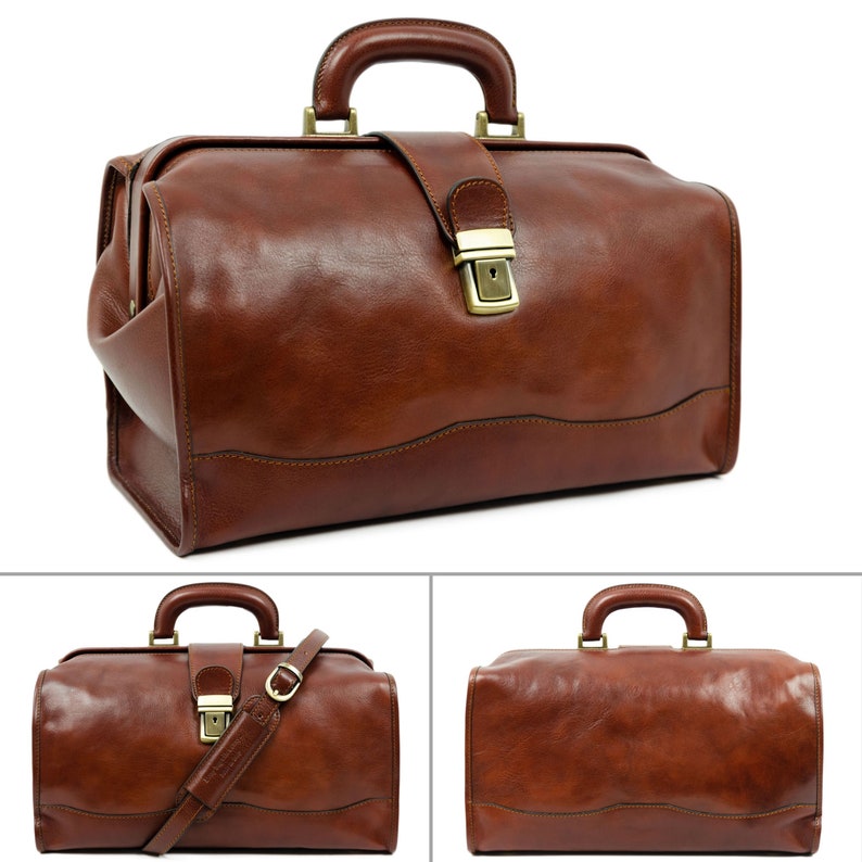 Pretty 1920s Purses and Handbags Leather Doctors Bag Woman Handbag Valentines Day Gift Leather Medical Bag Small Travel Bag Leather Bag - David Copperfield $200.60 AT vintagedancer.com