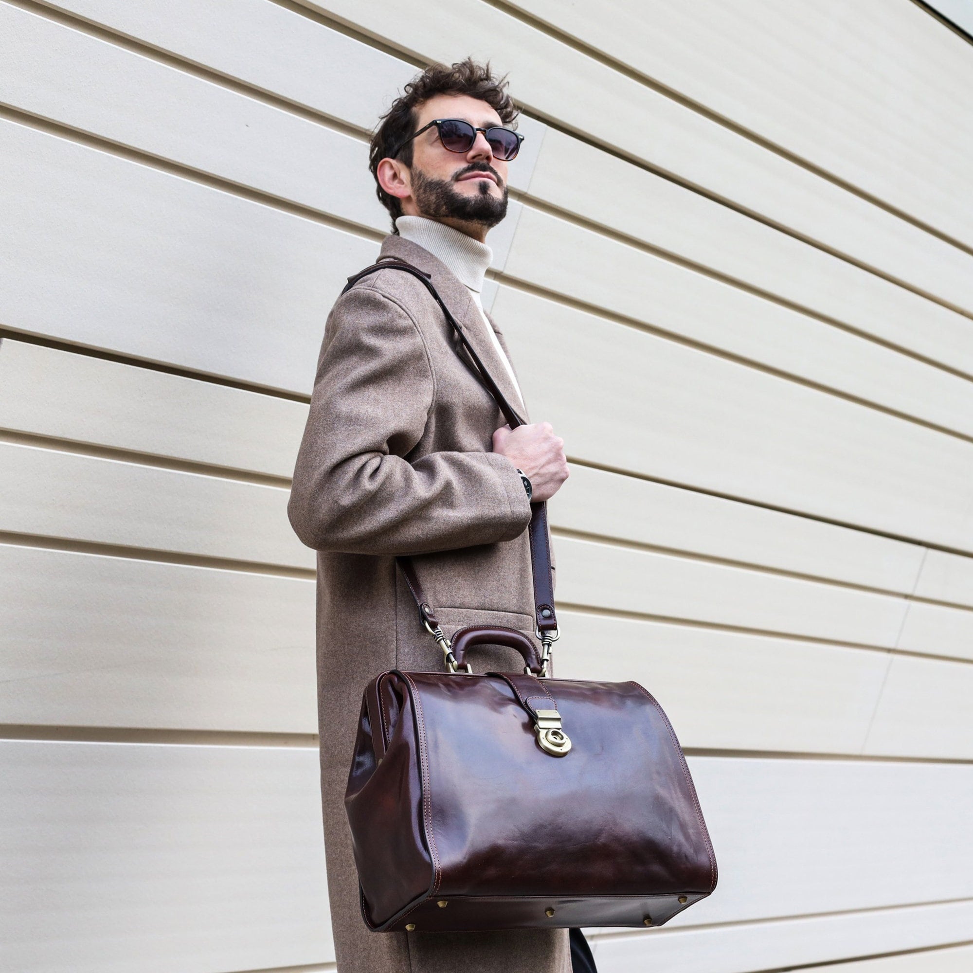 Leather Doctor Bag, Brown Medical Bag, Leather Handbag, Full Grain