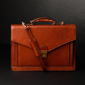 Maletín de abogado para hombre, portafolios para computadora portátil de 15 pulgadas, maletín de cuero marrón, bolso de negocios, obsequio promocional, bolso de hombro, obsequio de graduación