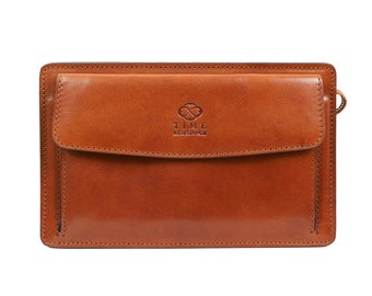 Leather Organizer for Men Clutch Bag Full Grain Leather 