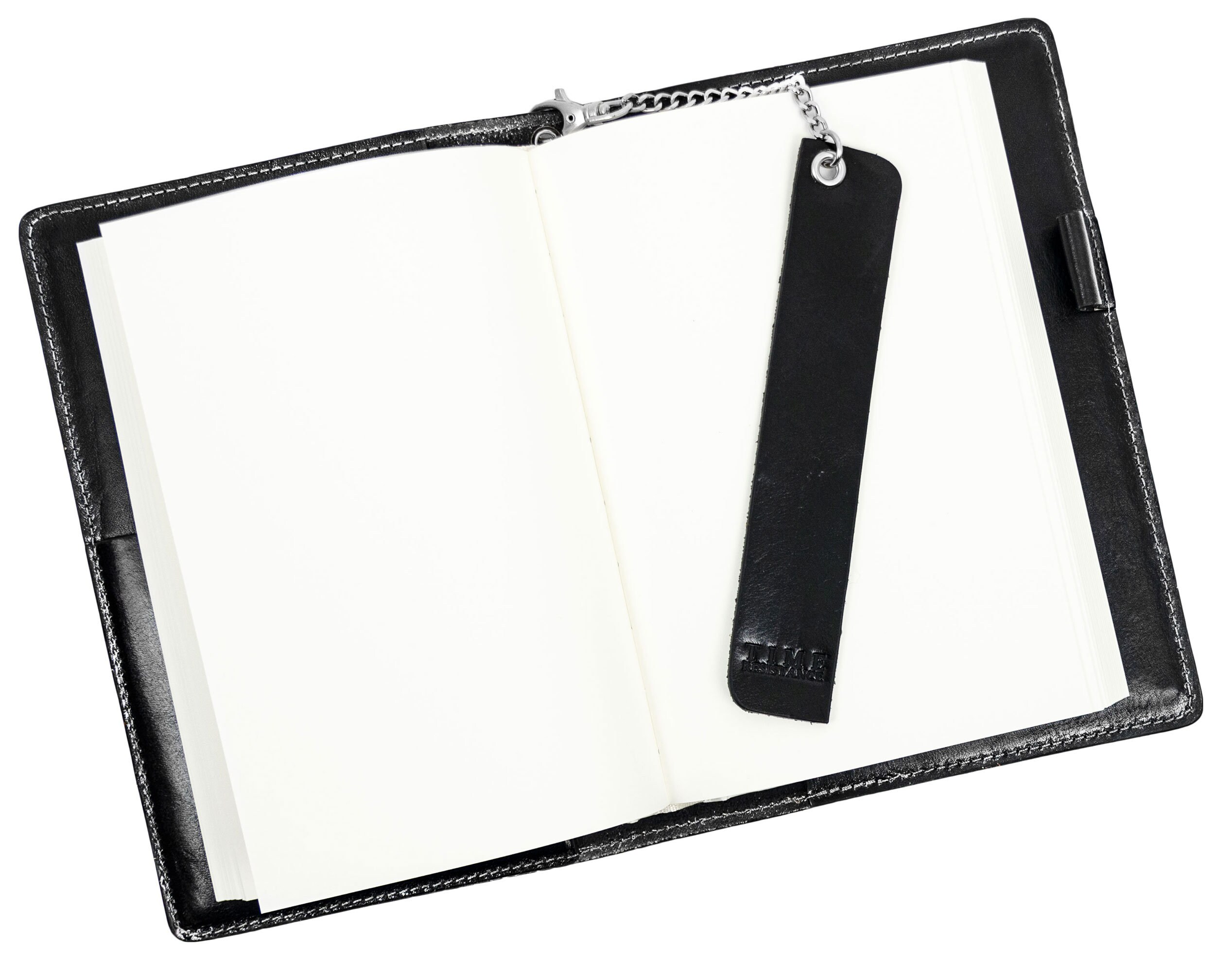 Agenda In Pelle A5 Ricaricabile - Con Segnalibro, Passante Per Penna, Tasca, Colore Nero - Foto 2